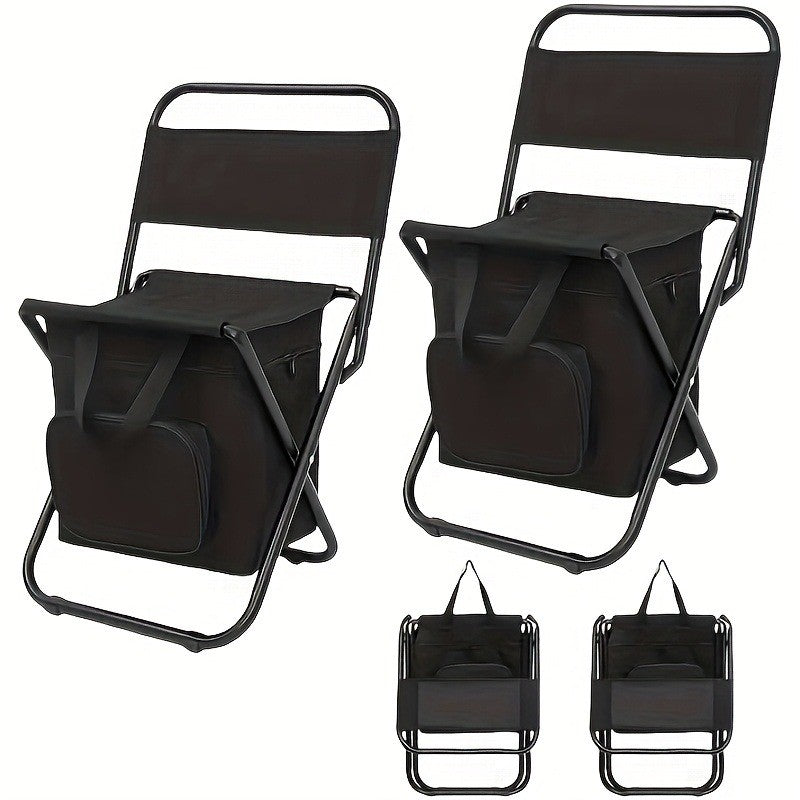 Portable Folding Camping Chair with Backrest Lightweight Compact Stool