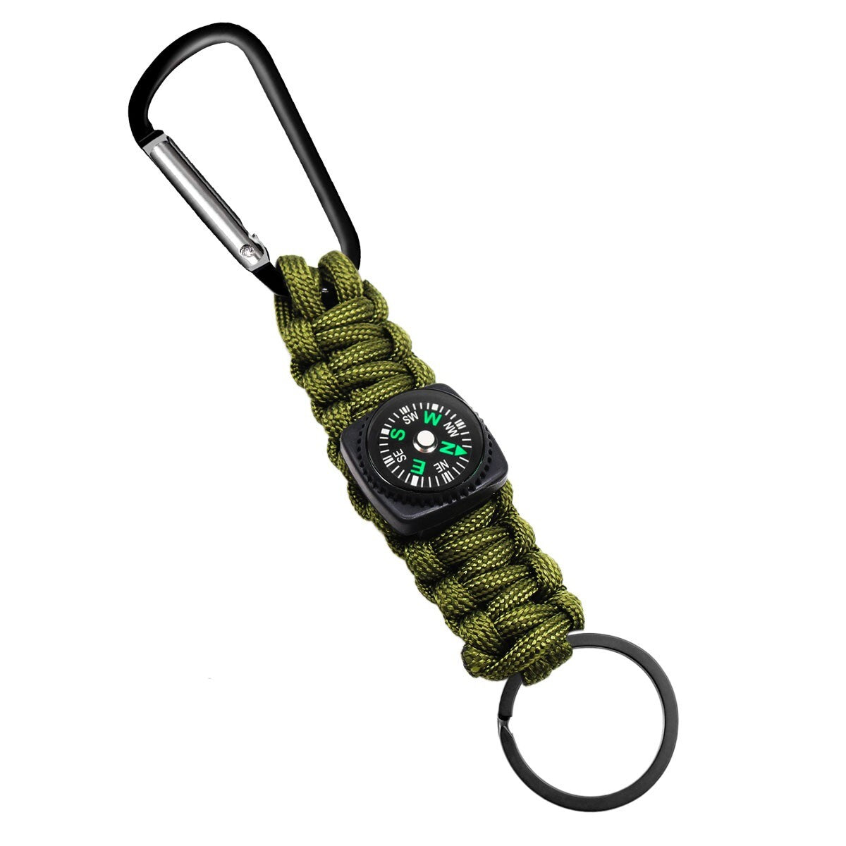 5 Pack Survival Paracord Lanyard Keychains with Carabiner for Camping Hiking