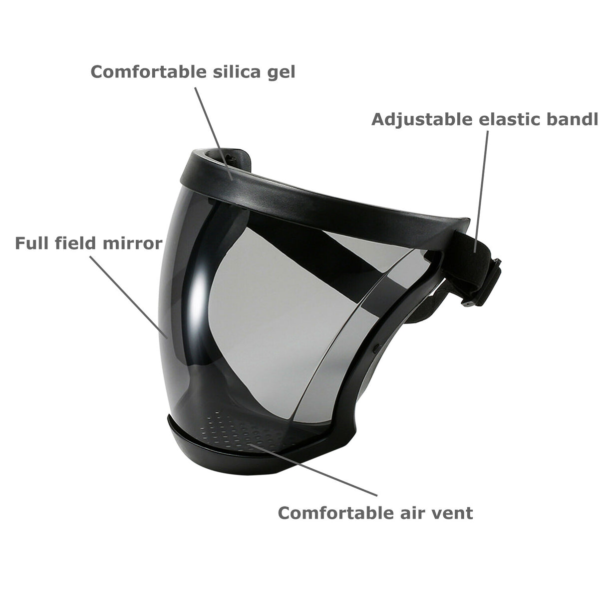 Full Face Anti-Fog Safety Mask with Protective Shield - Clear Head Cover