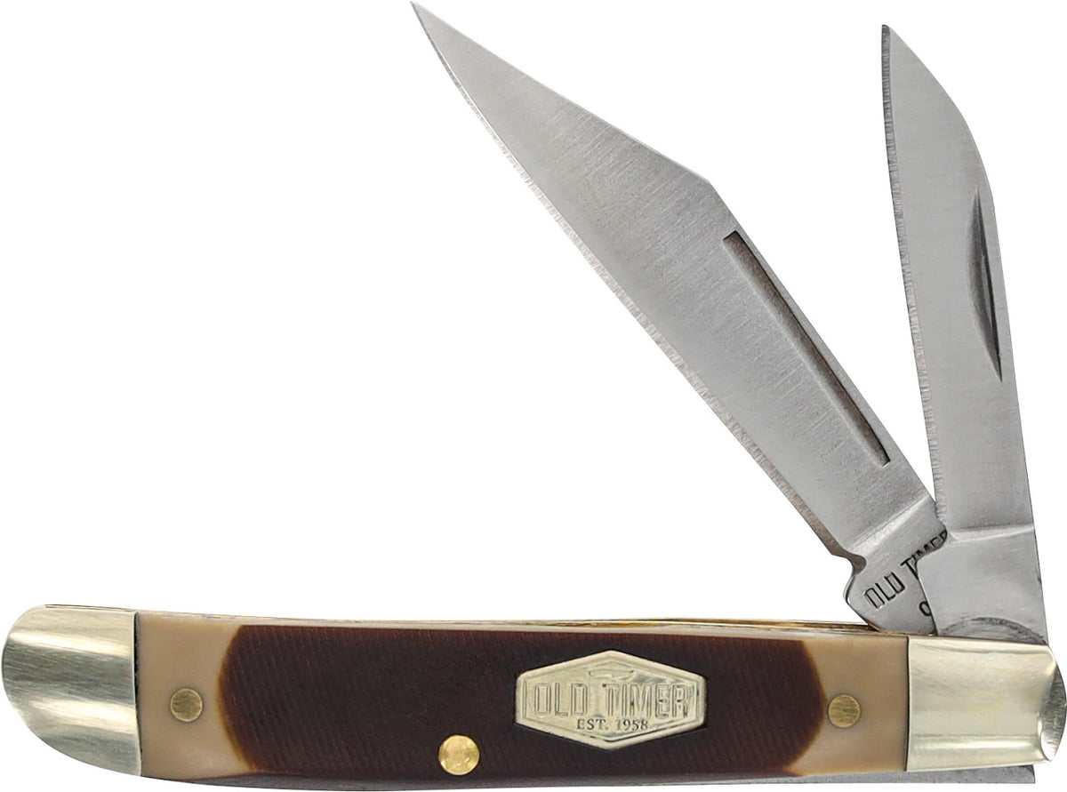 Old Timer Dog Leg Jack Folding Pocket Knife - 2.3 Inch 7Cr17MoV Steel