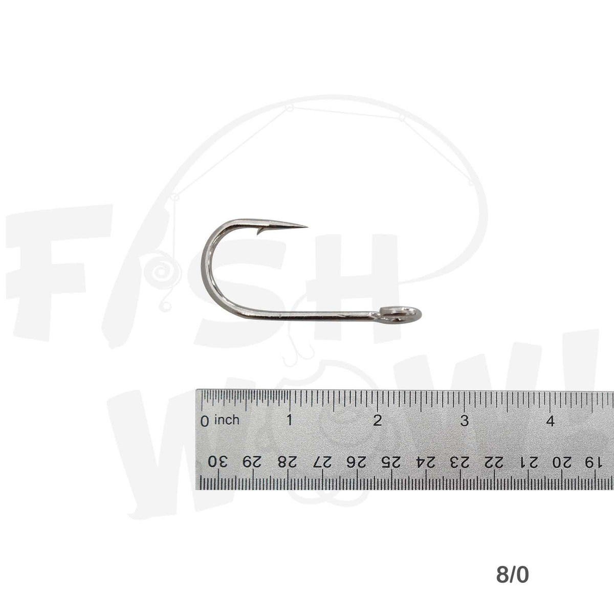 50pcs Fishing Siwash Nickel Hooks with Open Eye - Heavy Duty Tackle