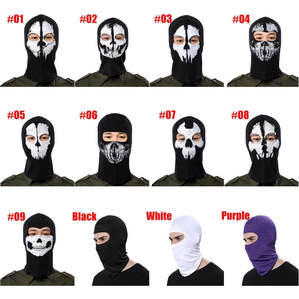 Halloween Ghost Skull Balaclava Face Mask for Sports & Motorcycle Safety