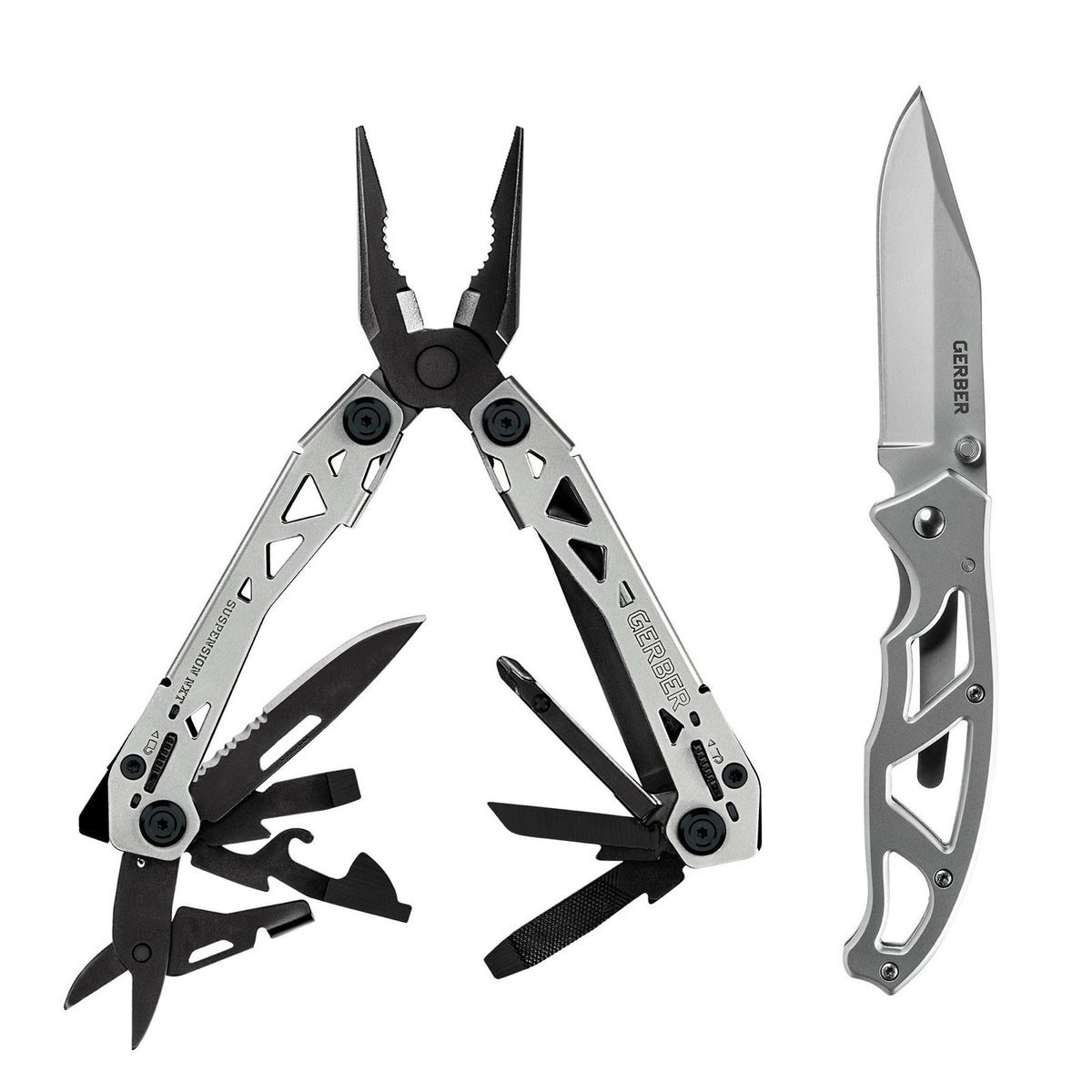 Multi-Tool and Folding Knife Combo Set for Outdoor Use - Gerber Suspension NXT