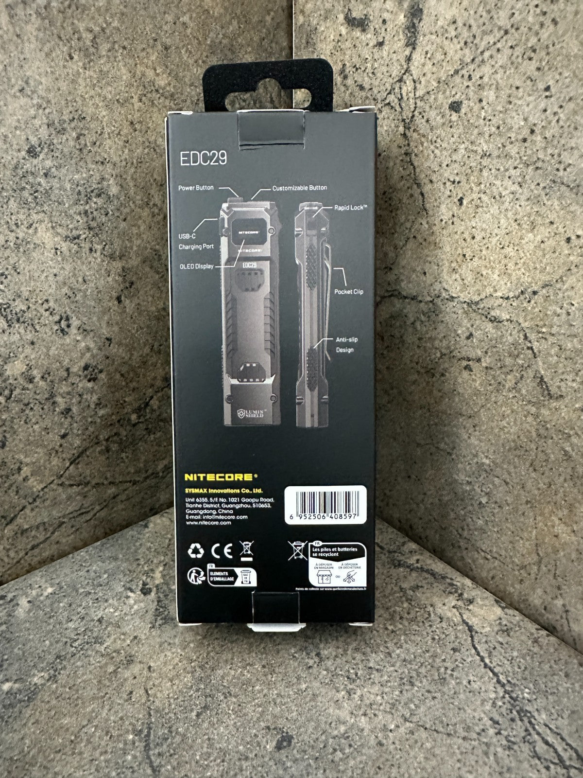 Rechargeable LED Flashlight with USB-C - 6500 Lumens Compact Torch