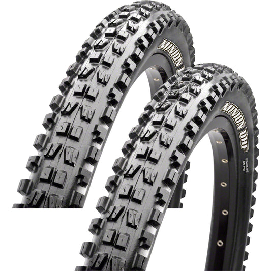 Maxxis Minion DHF 24x2.4 Mountain Bike Tires - Pack of 2, Black, Folding Clinchers