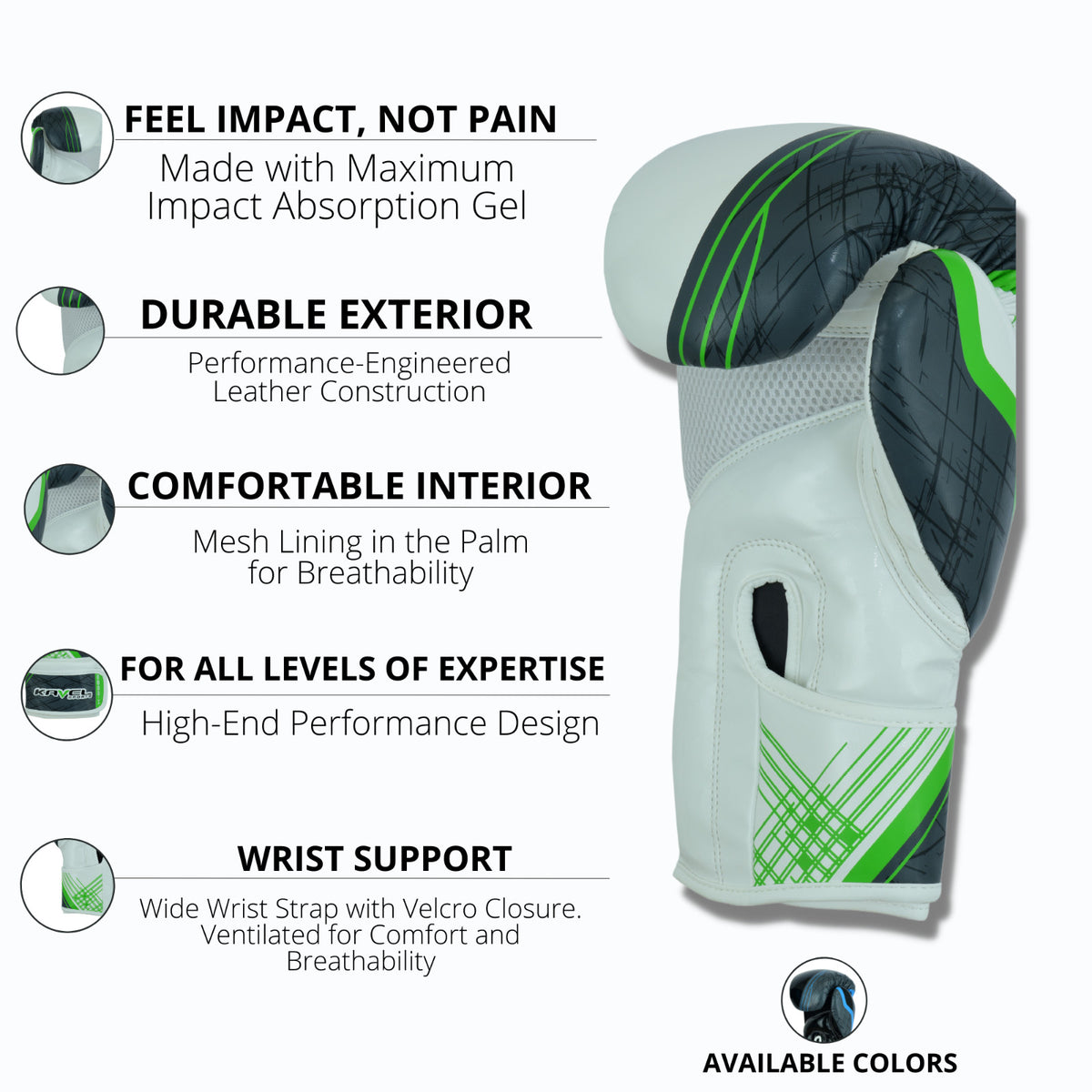 Boxing Gloves with Free Wrist Wraps Heavy Bag Sparring Training Gear