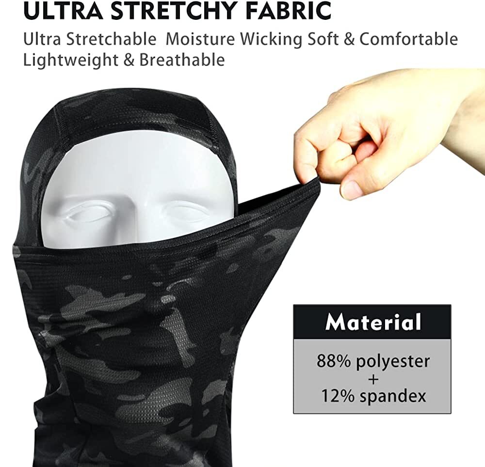 Military Camo Balaclava Mask Unisex Tactical Headwear for Outdoor Activities