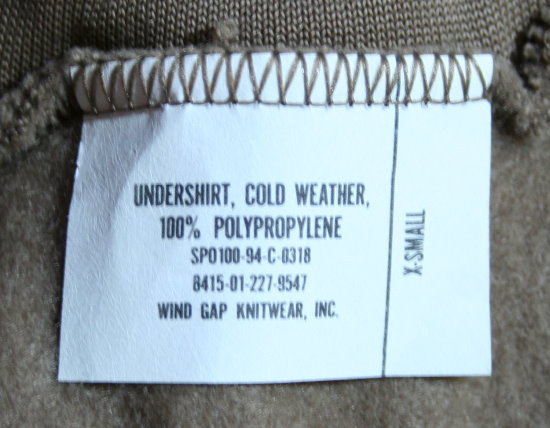 US Military Heavyweight Polypropylene Thermal Underwear Shirt XS