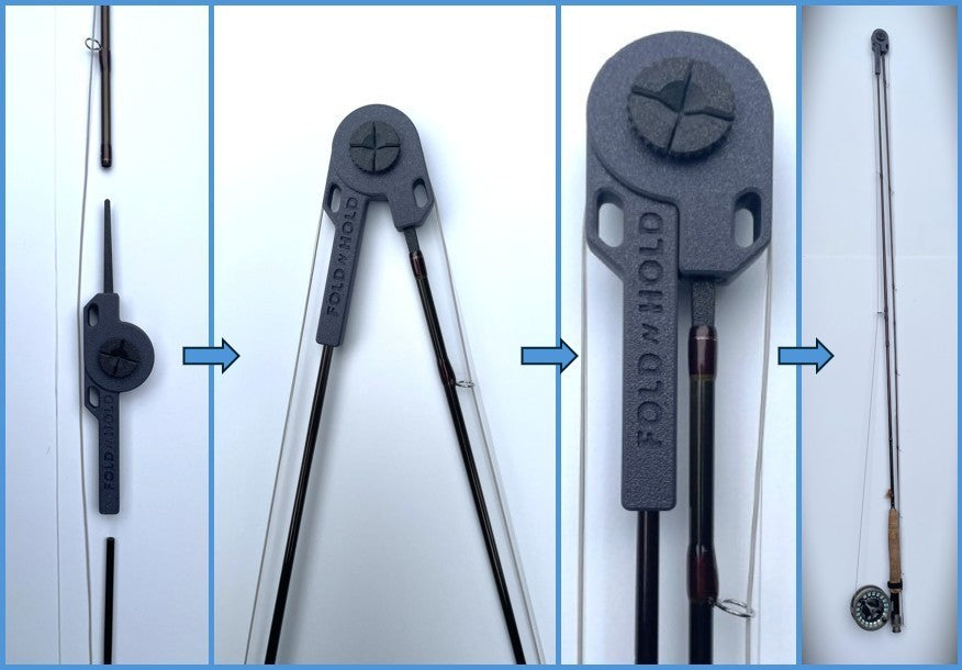Fly Rod Transport Solution - Fold N Hold for 3-7 Weight Fly Rods