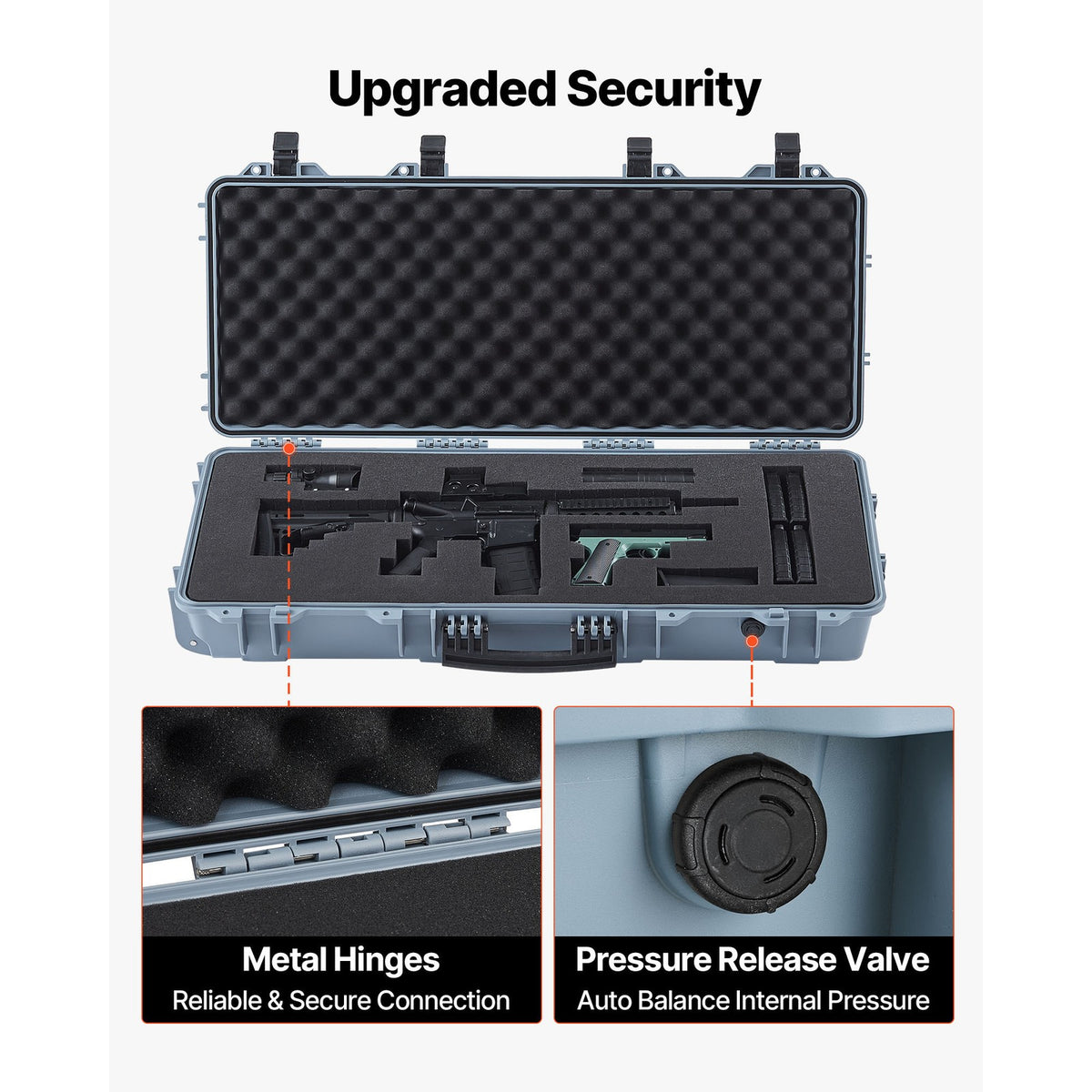 Waterproof Rifle Case with Custom Foam Insert - Durable Gun Storage