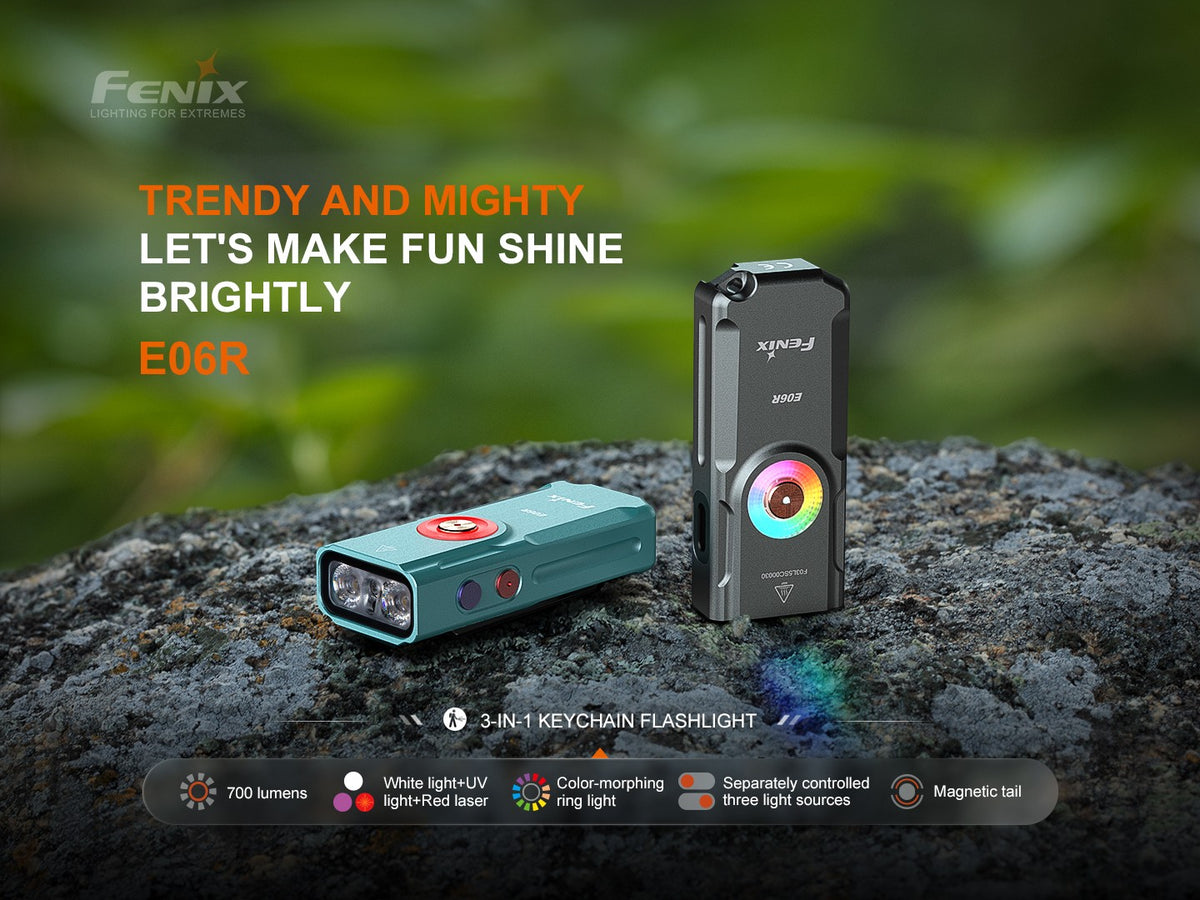 USB-C Rechargeable Flashlight with UV Light and Red Laser - 700 Lumens