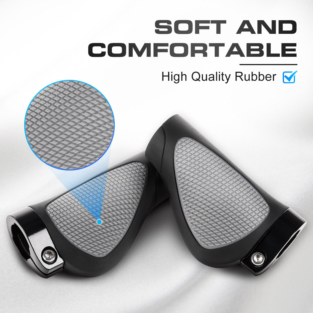Ergonomic Bicycle Handlebar Grips Non-Slip Rubber Cycling Accessories
