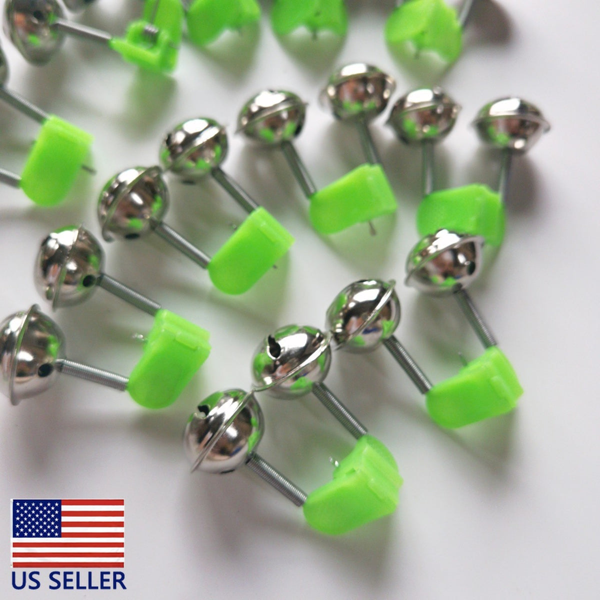 Plastic Fishing Bell Clips with Dual Alert for Rods - 25 or 50 Pieces