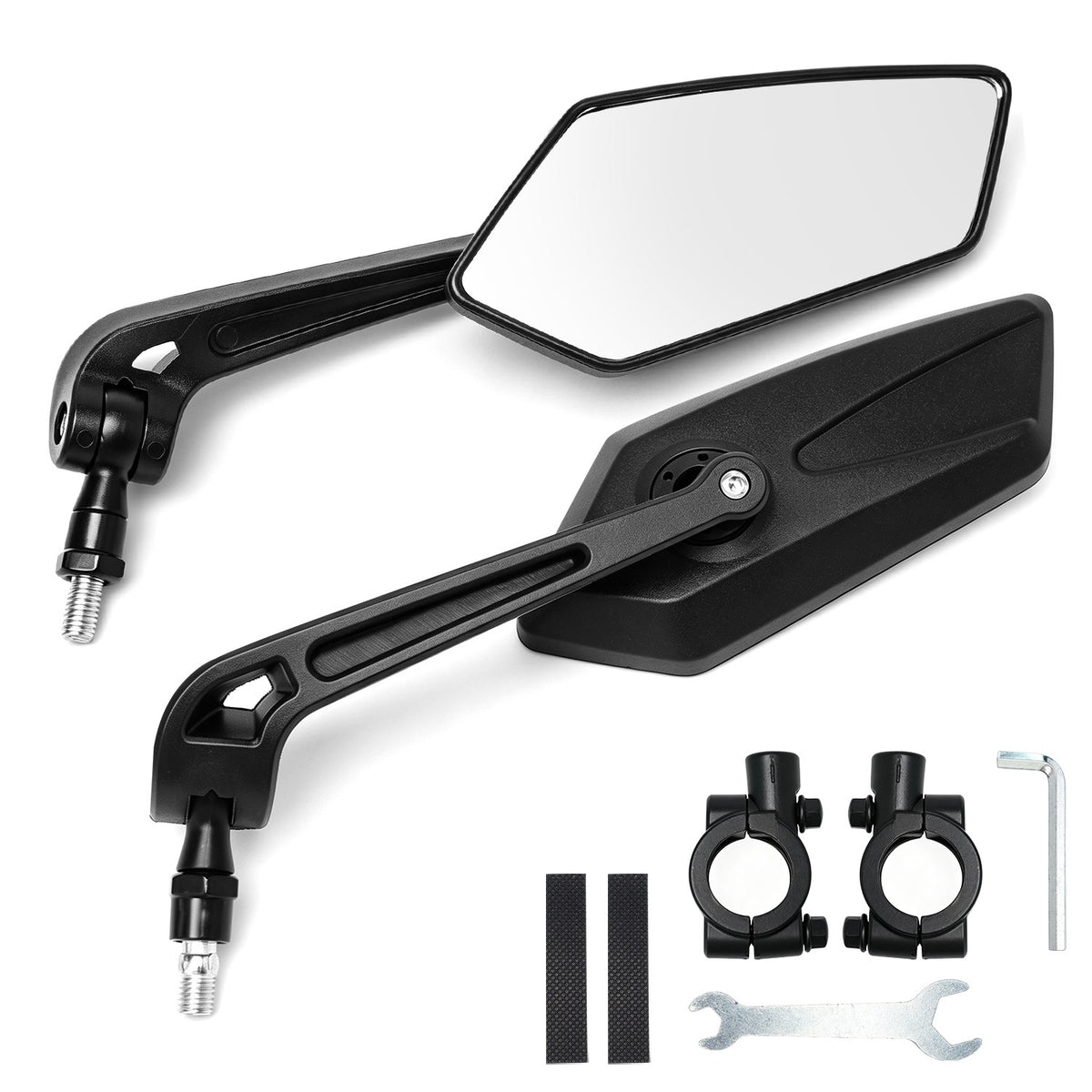 2 Pack Adjustable Bike Rear View Mirrors for Mountain, E-Bike & Motorcycle