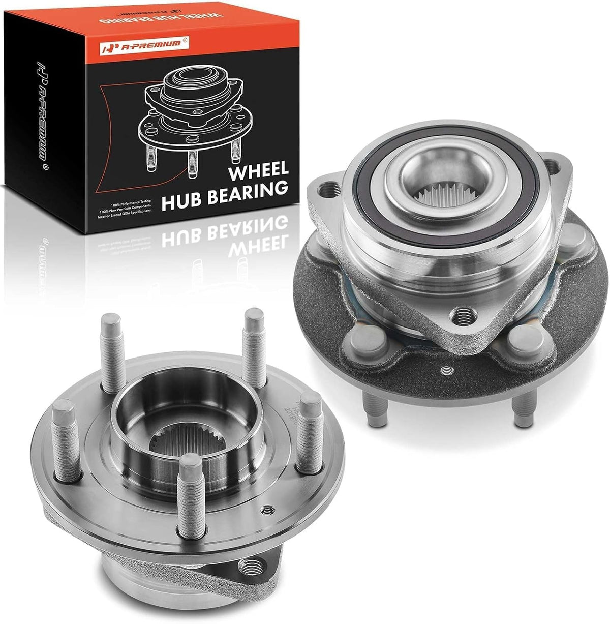 Wheel Bearing and Hub Assembly Set for Chevrolet Cruze 5-Lug Compatible