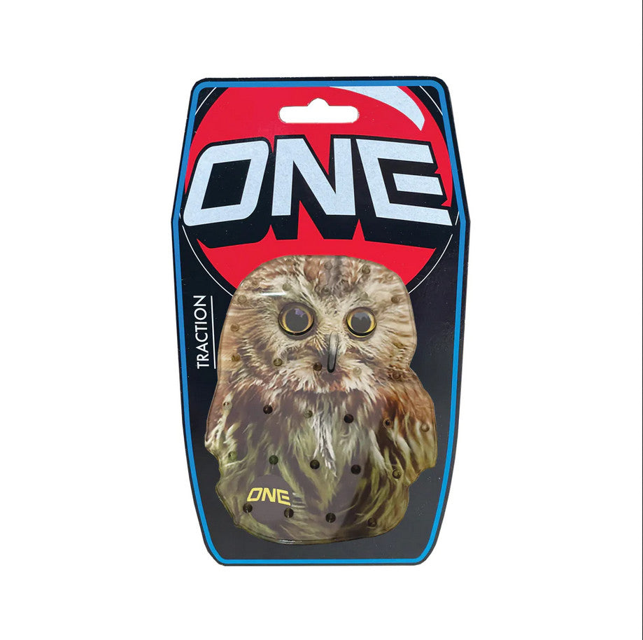 Snowboard Traction Pad Owl Design 5x4 Inch Grippy Rubber Non-Slip