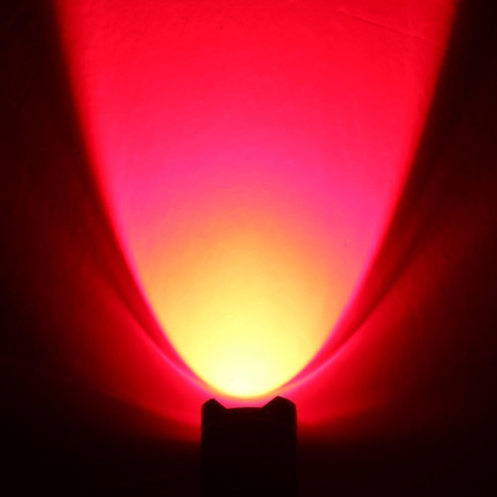 Red LED Flashlight 2 Pack Single Mode Zoomable Night Light for Animal Observation