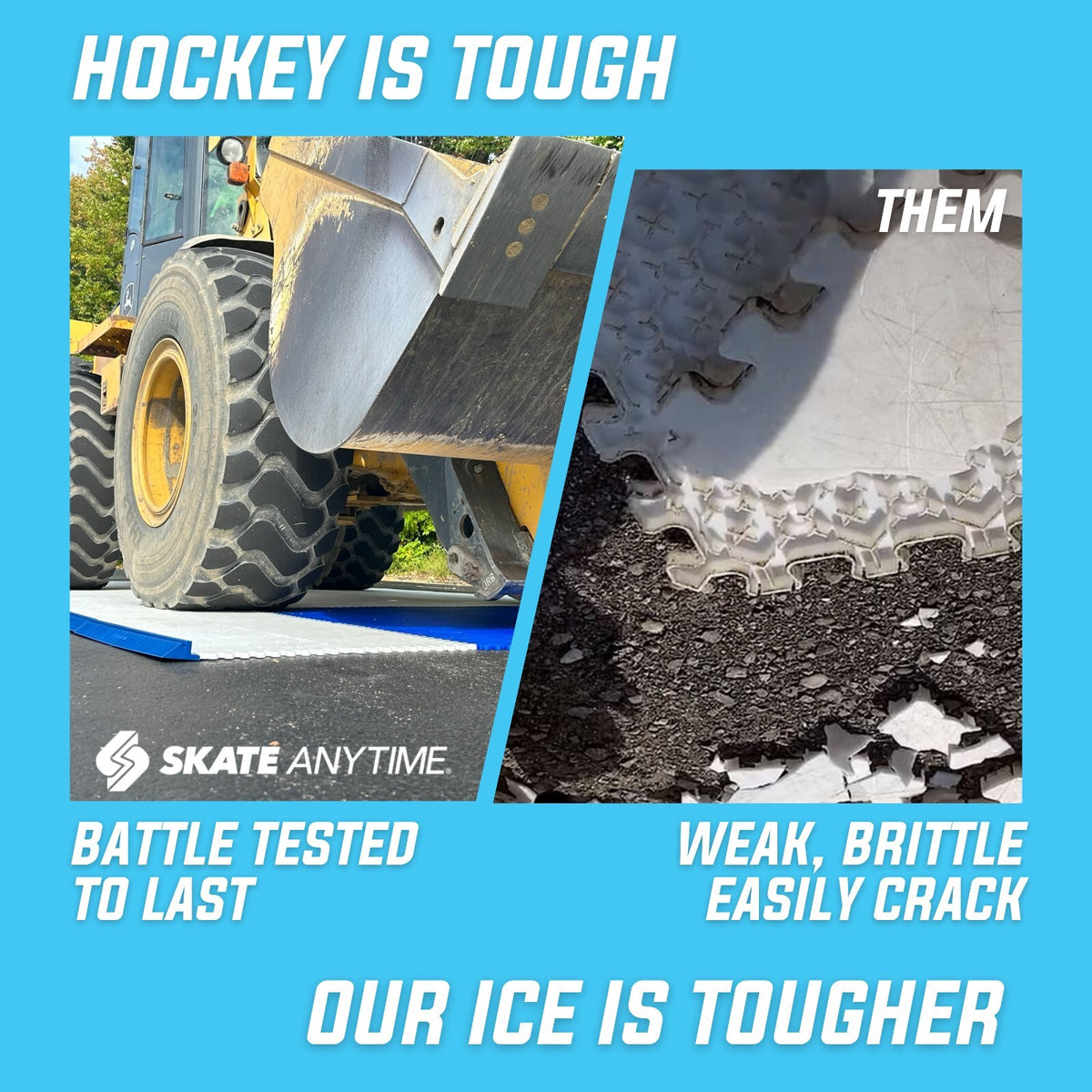 Synthetic Ice Rink Kit for Hockey Practice Expandable Skill Set