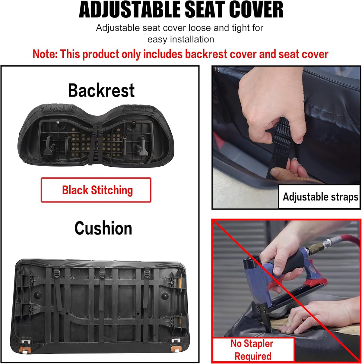 Diamond Pattern Vinyl Seat Cover for Club Car Precedent Front Seat
