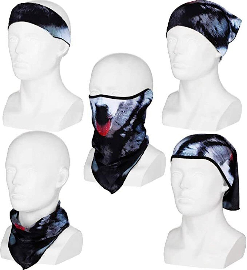 Unbranded Animal Print Face Cover Mask - Neck Gaiter for Outdoor Sports