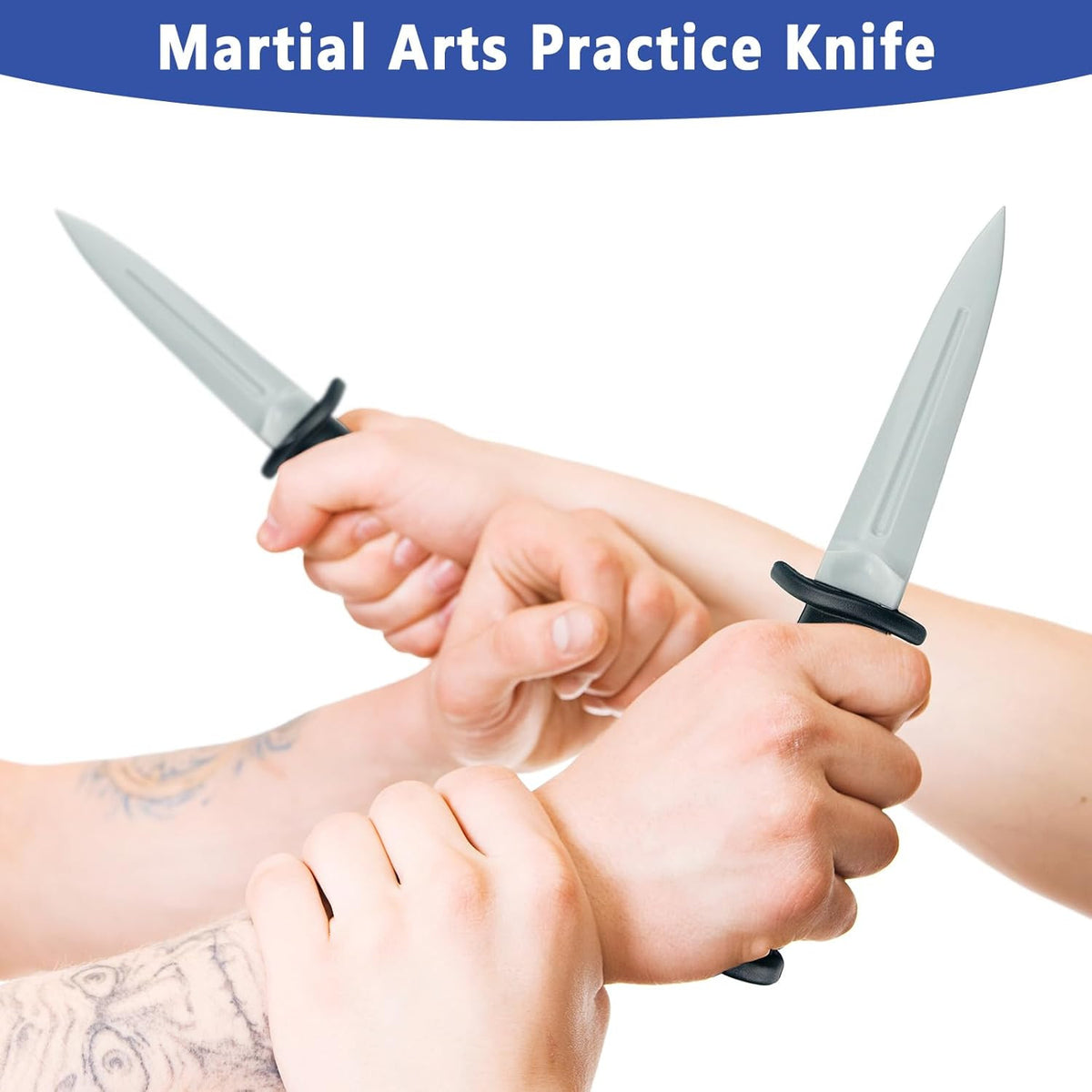 9.8 Inch Realistic Rubber Training Knife Safety Dagger for Martial Arts