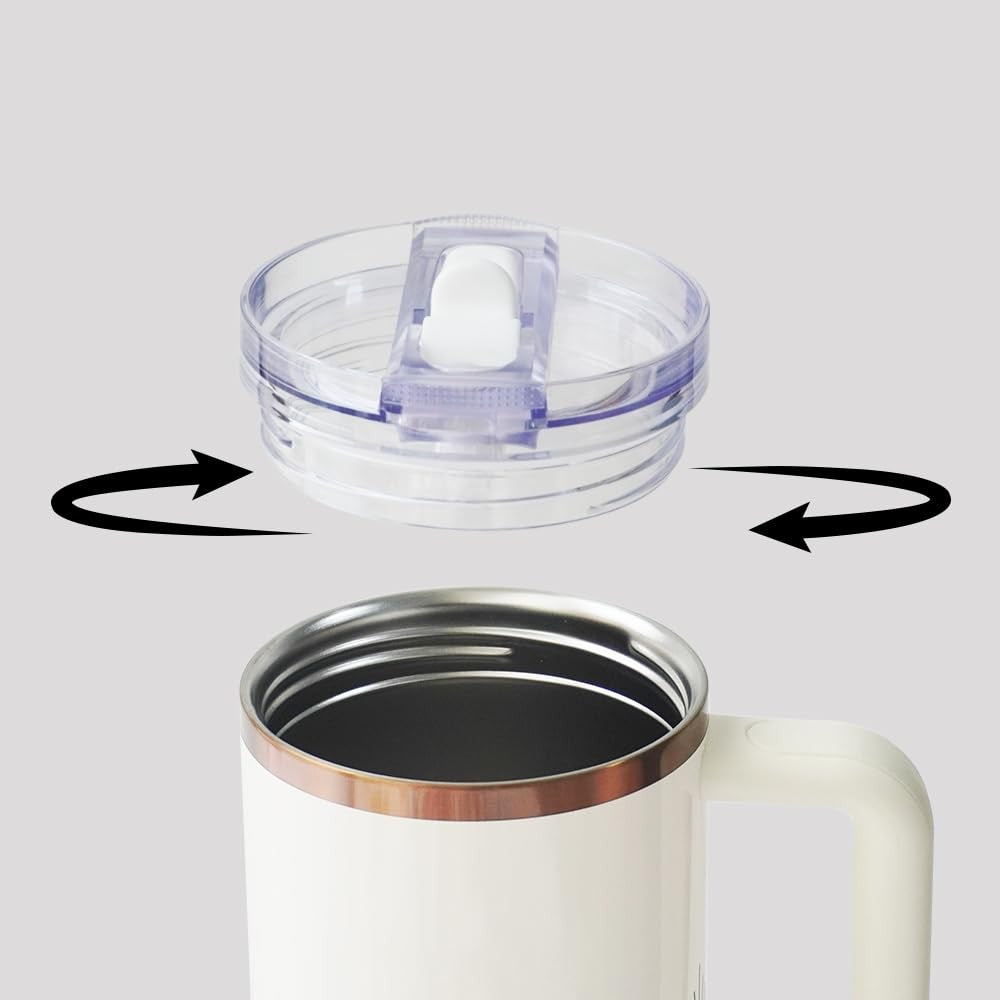 64 oz Leak Proof Flip Straw Lid for Stanley Quencher H2.0 & ProTour Tumbler