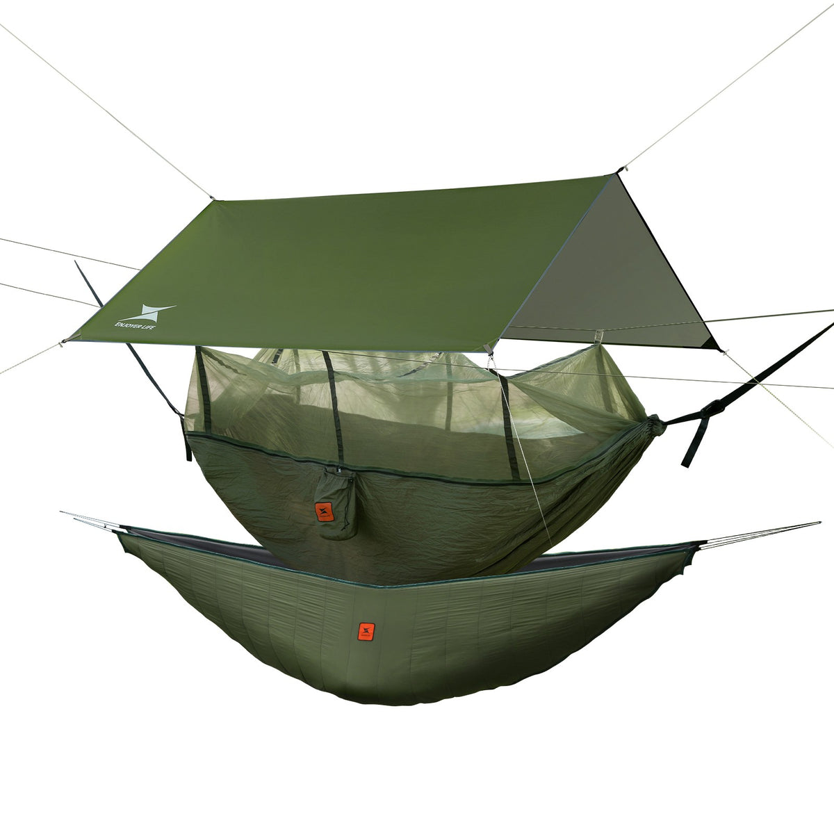 Camping Hammock with Mosquito Net Rainfly Under Quilt and Mat - Outdoor Gear