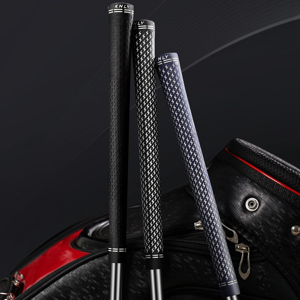 Golf Club Grips Set of 13 with Tapes - Soft Rubber, 360° Texture Control