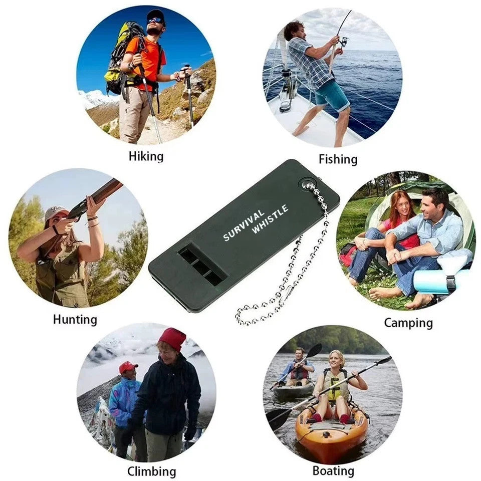 High Decibel Emergency Survival Whistle for Camping Hiking Outdoor Safety