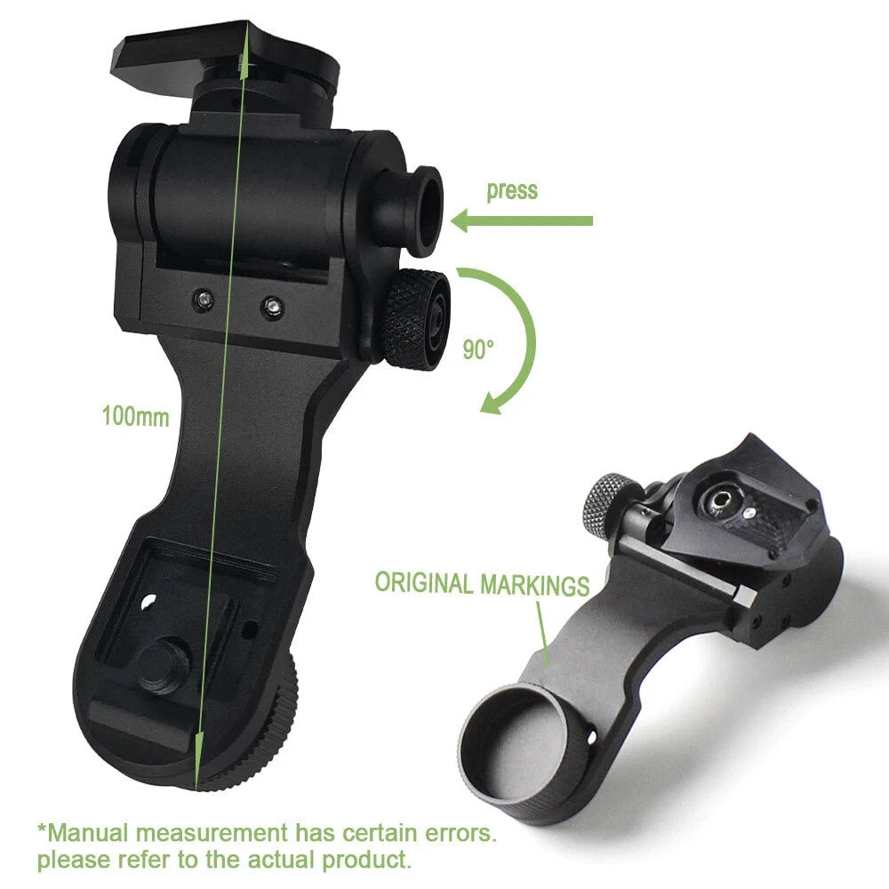 Night Vision Dovetail Mount for NVG AN/PVS-14 Black - Helmet Mount