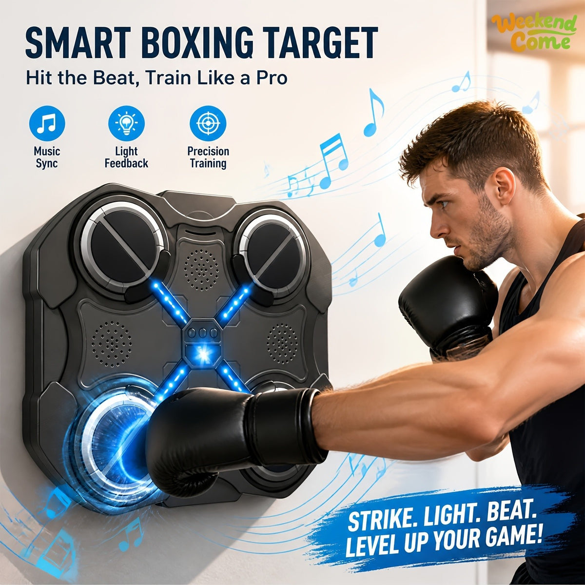 Wall Boxing Punching Bag for Martial Arts Training Black