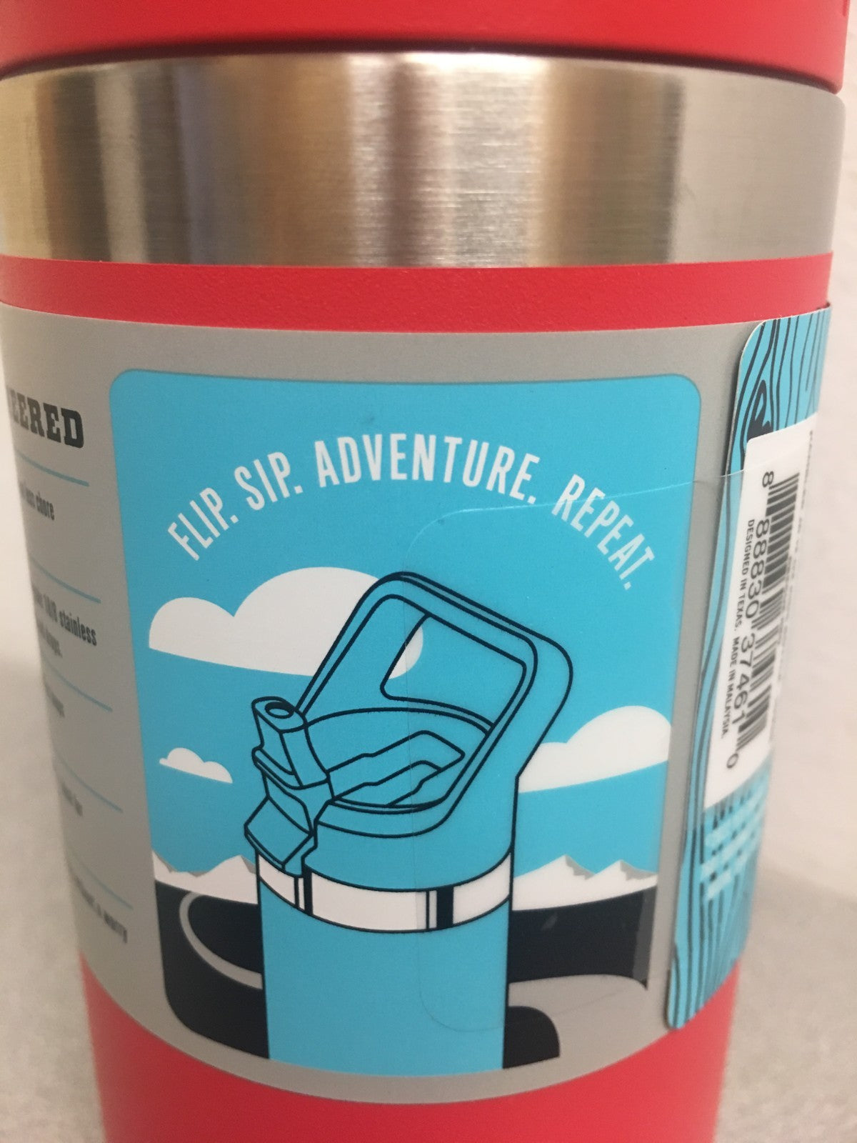 Kids Insulated Water Bottle with Straw - 12 oz BPA-Free, Red