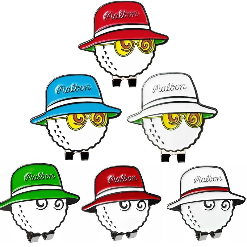 Golf Ball Marker with Magnetic Clip and Bucket Hat Accessory