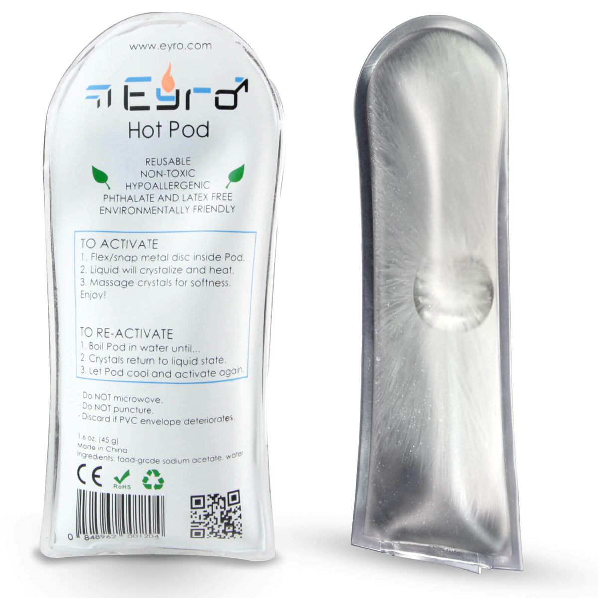 Reusable Heating Pouch 2 Pack for Warmth & Pain Relief - Hot Pod