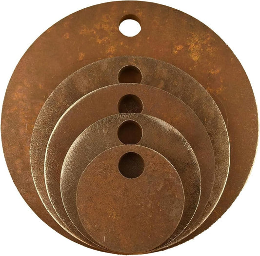 AR500 Steel Shooting Targets Set of 5 - 1/2 Inch Thick, 3-8 Inch Diameter