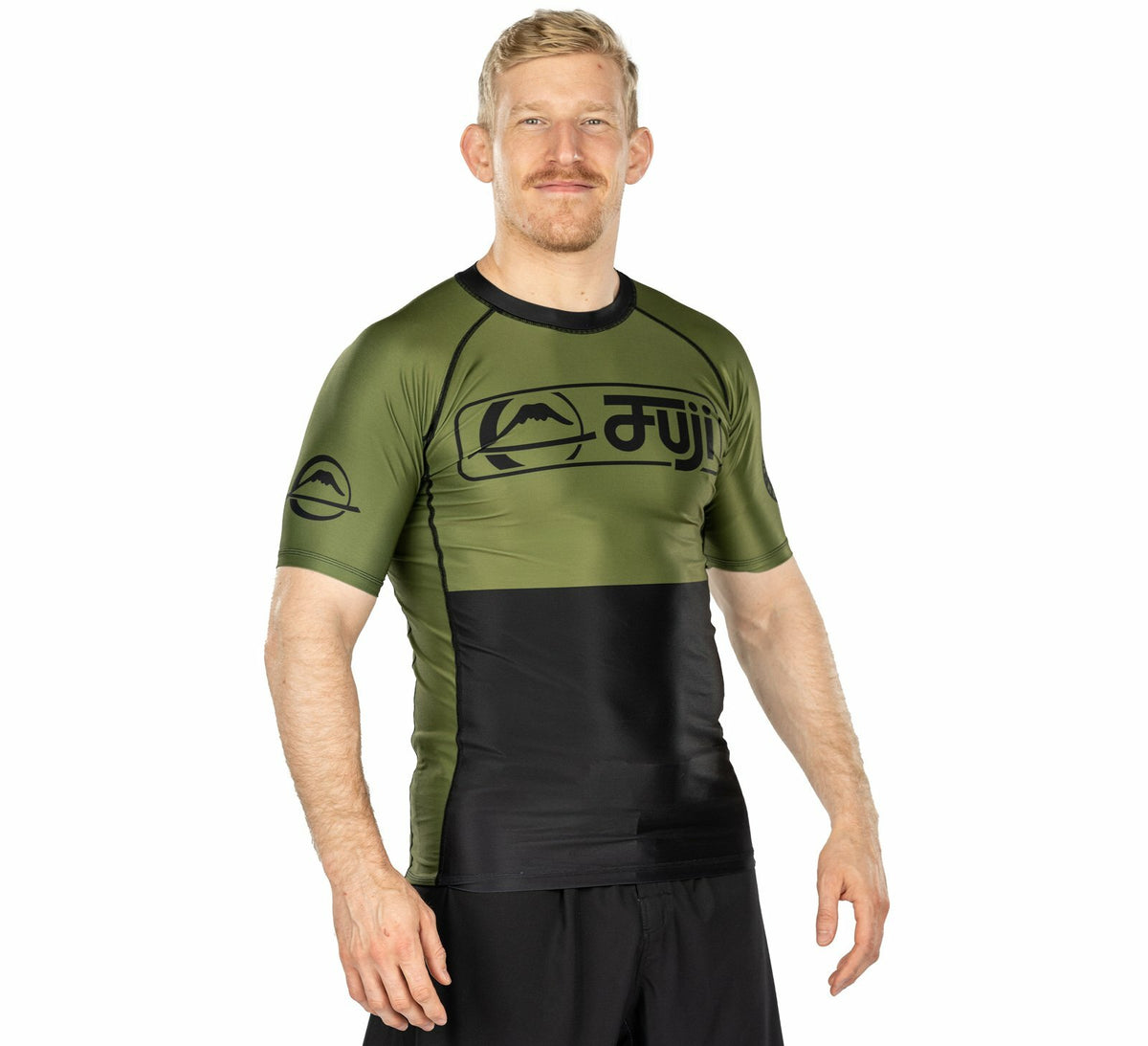 MMA Rashguard Short Sleeve Compression Top for BJJ & Training - Green