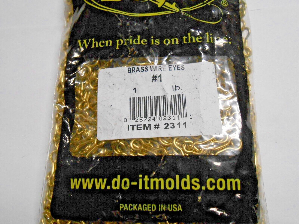 Brass Wire Sinker Eyes Bulk Pack for Do-It Molds - Multiple Sizes