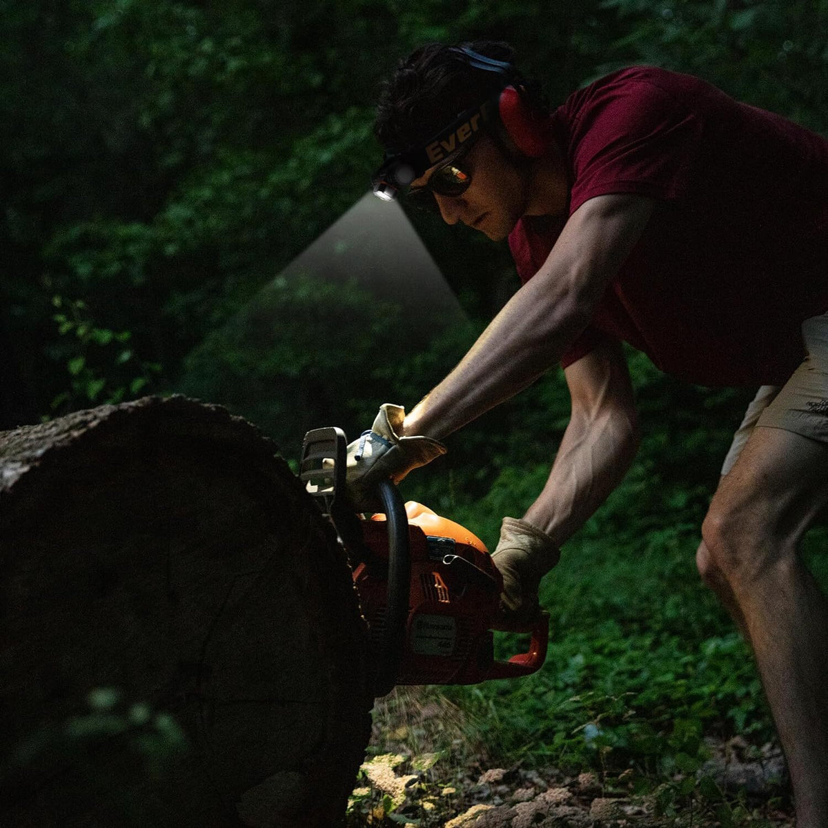 Rechargeable LED Headlamp 500 Lumens with 4 Light Modes and Magnetic Base