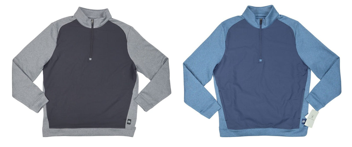 Men's Thermal Golf Jacket 1/4 Zip Softshell Pullover with Pockets