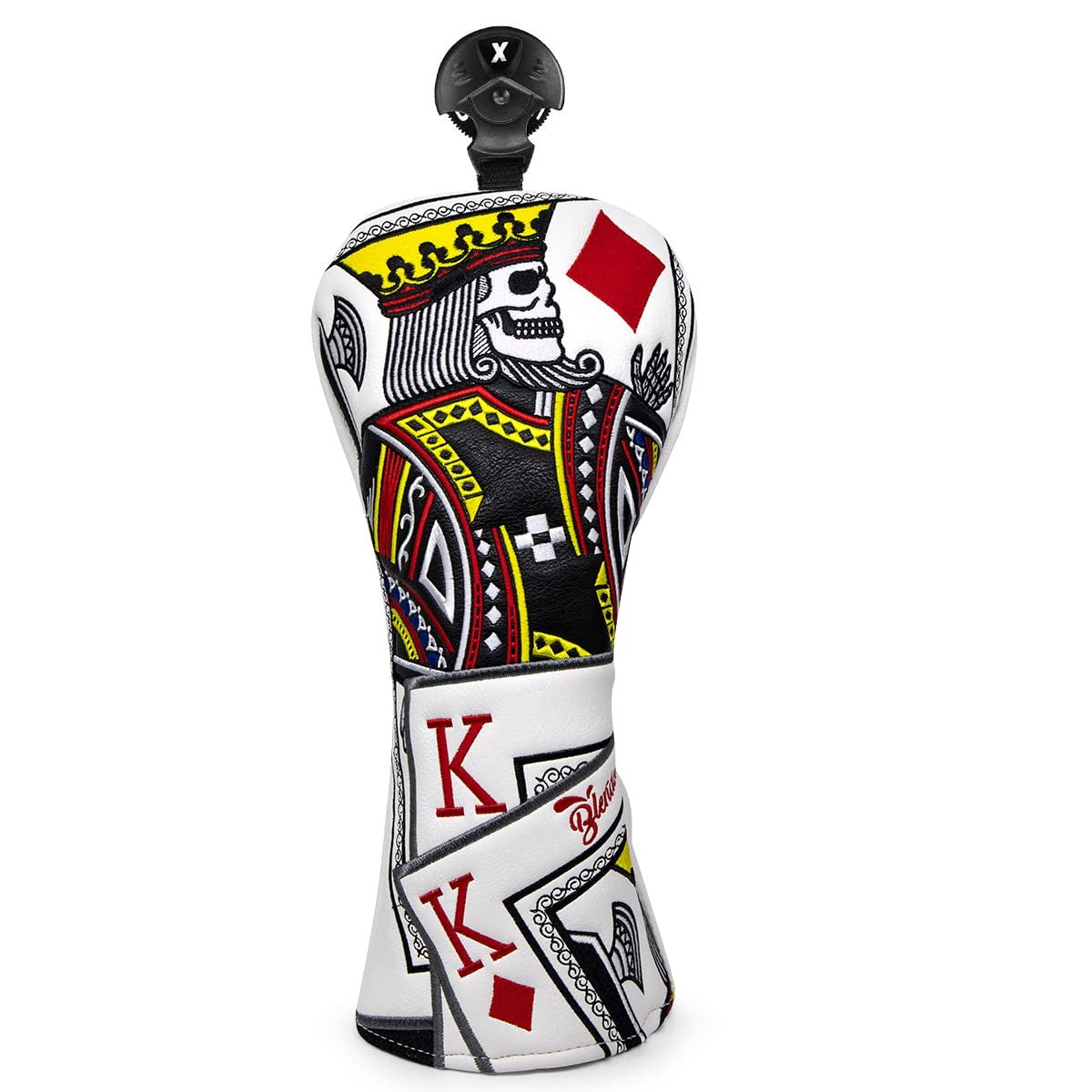 Golf Club Headcover Fairway Cover with Embroidery - Diamond King Design