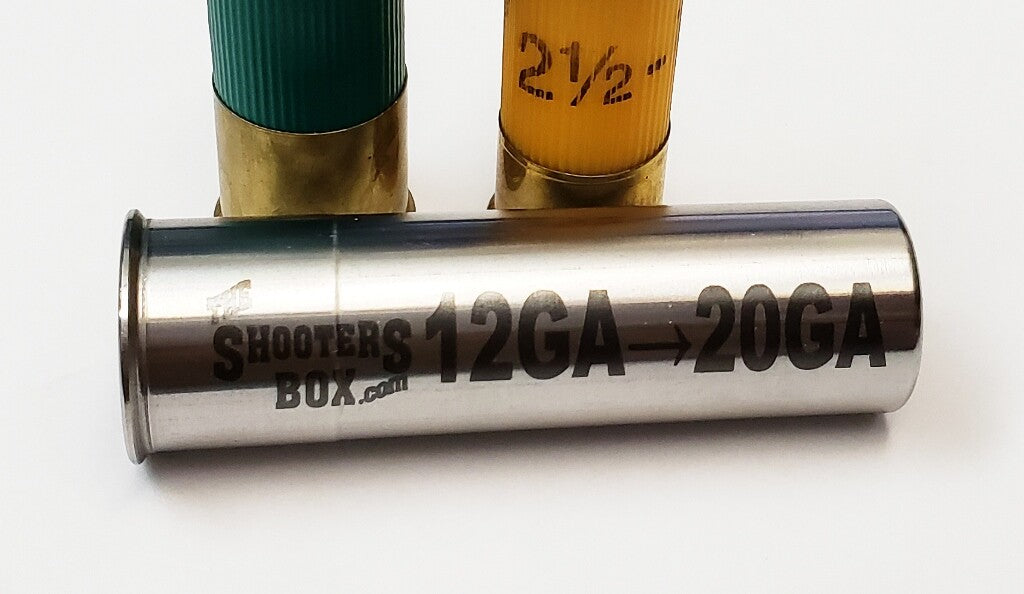 12GA to 20GA Shotgun Adapter Stainless Steel Chamber Reducer - Made in USA