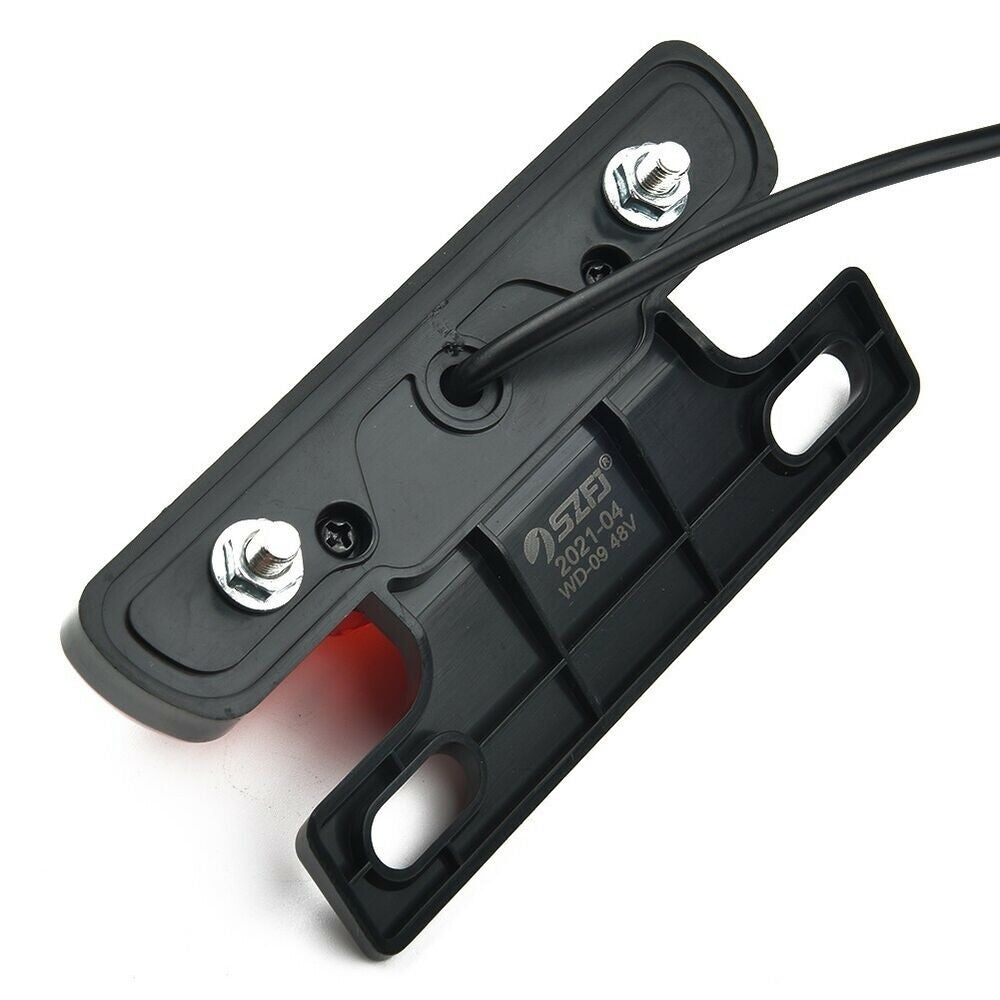 Electric Bicycle Rear Tail Light 36-48V Safety Warning Lamp for E-Bike