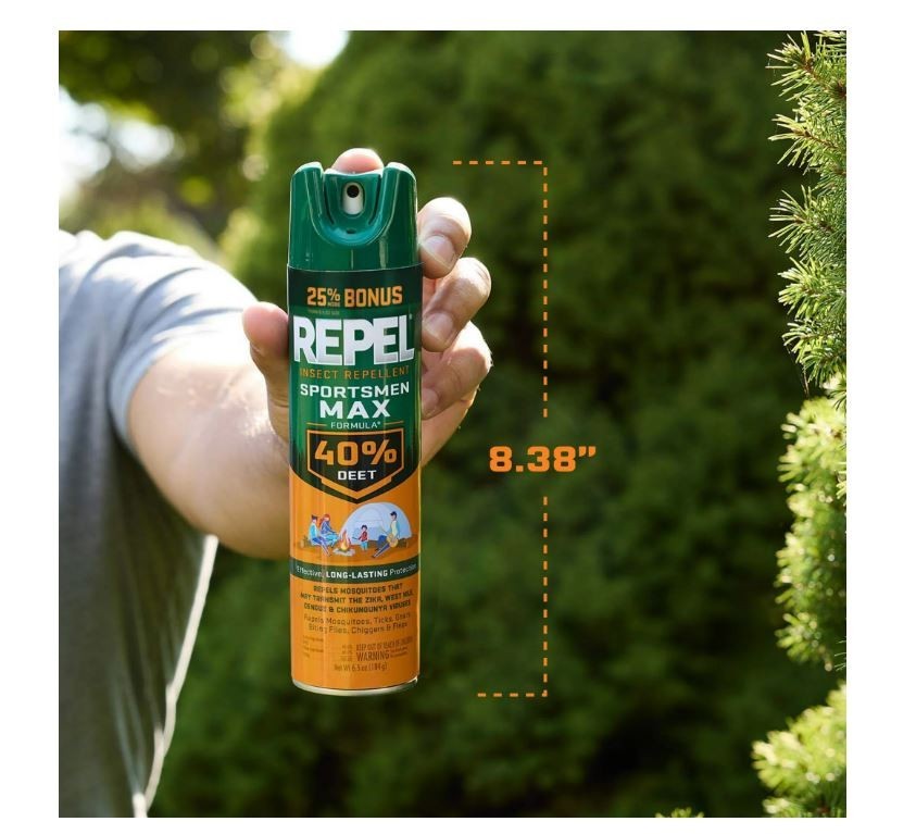 Insect Repellent Aerosol Spray 8.125 oz - Max Formula with 40% DEET for Mosquitoes, Ticks & More