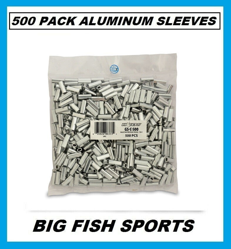 Fishing Leader Sleeves 2.3mm Aluminum Sleeves for Monofilament - 500pcs