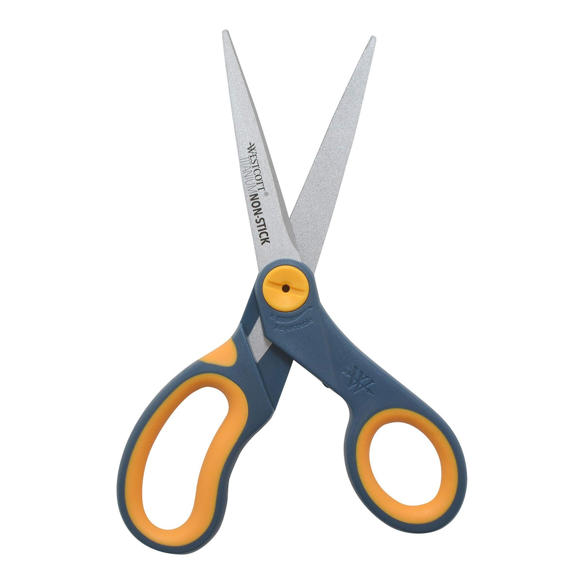 Non-Stick Titanium Scissors 8-Inch, 2-Pack - Gray and Yellow Home & Office Cutting Tools