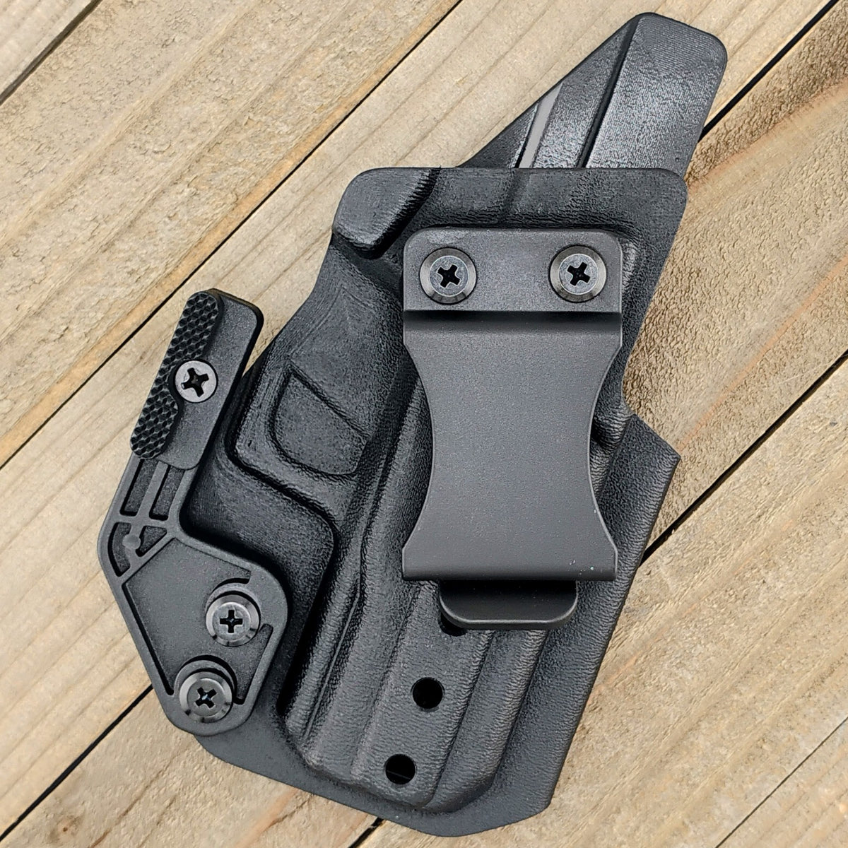 Kydex Holster with Mod Wing - Tactical Black, Optic Ready, Adjustable Carry