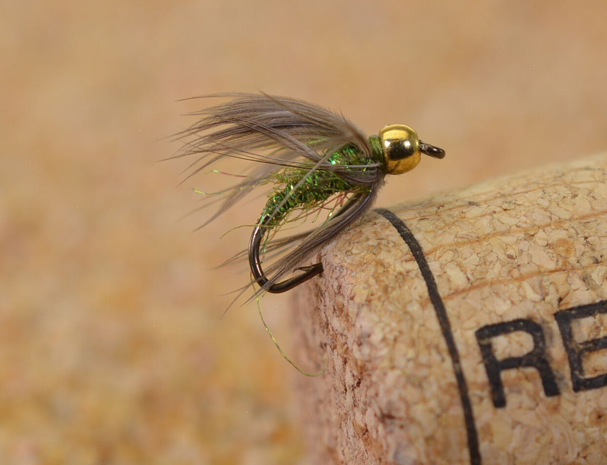 12 Flies Beadhead Caddis Pupa Fishing Flies - Mustad Signature Fly Hooks - Assorted Sizes