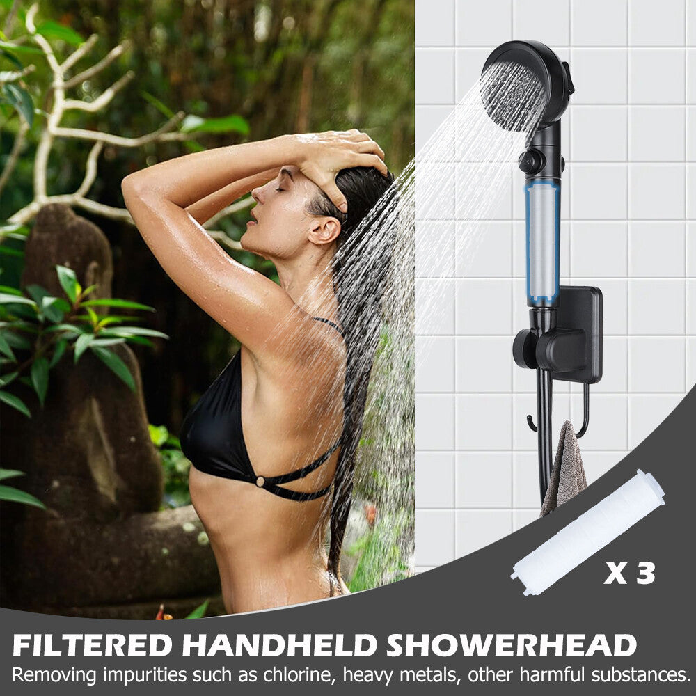 Portable Camping Shower Pump with 6000mAh Battery, Adjustable Water Modes