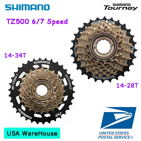 Shimano 6/7 Speed Bicycle Freewheel Cassette 14-28T & 14-34T Range