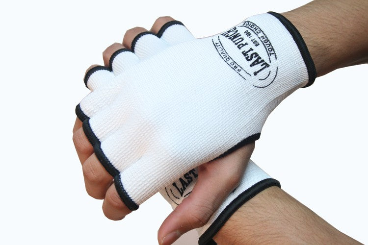 Large Size MMA Hand Wraps - White Stretchable Training Gloves for Boxing & Martial Arts